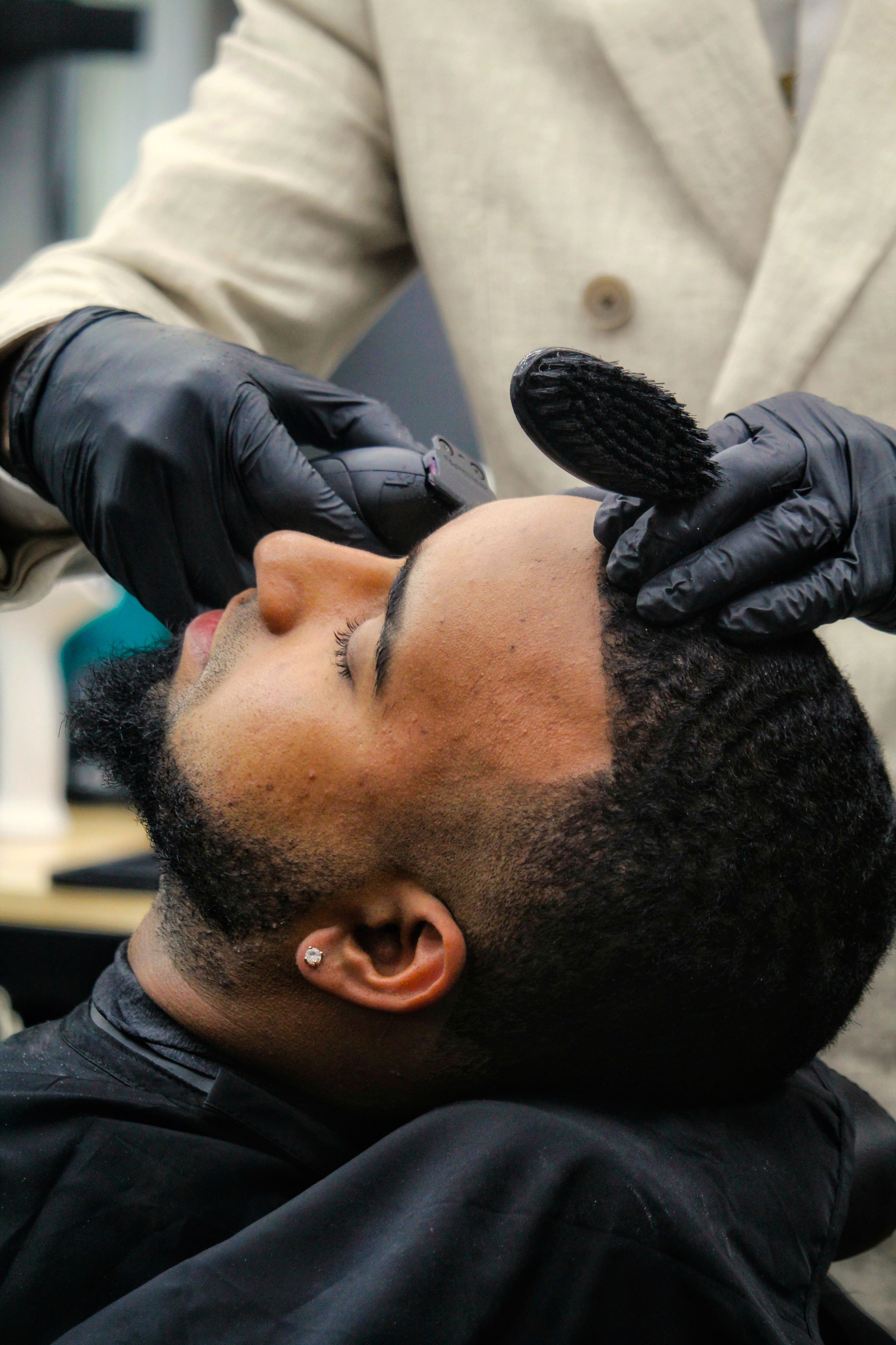 Client receiving a deep cleansing facial treatment at Mesopotamia Spa, Westlands