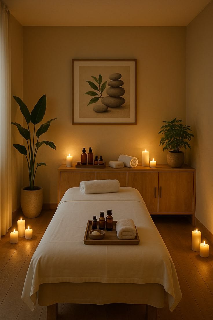 Interior of a massage treatment room at Mesopotamia Spa, Westlands